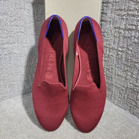 Rothy's The Loafer Women's Size 6 US Red Cinnamon Round Toe Slip On Flat Shoes - Picture 8 of 13